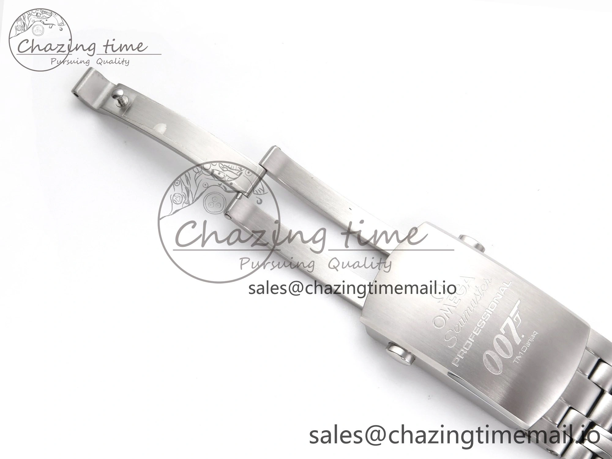 Seamaster Diver 300M OMF 1:1 Best Edition Blue Red Ceramic White Dial on SS Bracelet A2507