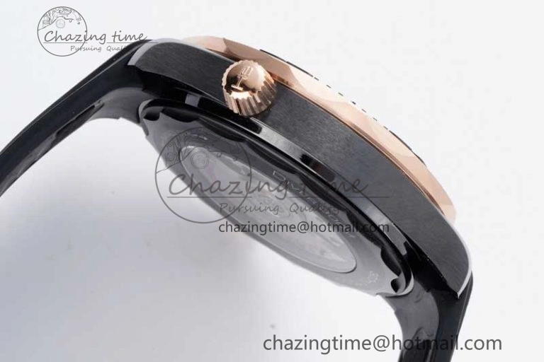 Seamaster Diver 300M ORF 1:1 Best Edition Black Ceramic Black Dial on Black Rubber Strap A8806
