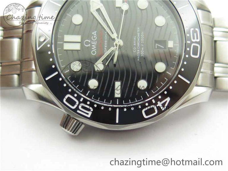 Seamaster Diver 300M ORF 1:1 Best Edition Black Ceramic Black Dial on SS Bracelet A8800