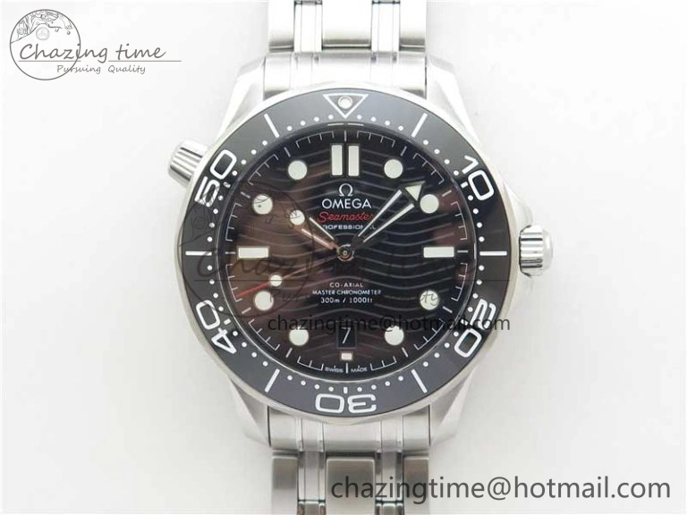 Seamaster Diver 300M ORF 1:1 Best Edition Black Ceramic Black Dial on SS Bracelet A8800