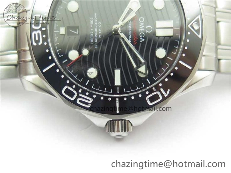 Seamaster Diver 300M ORF 1:1 Best Edition Black Ceramic Black Dial on SS Bracelet A8800