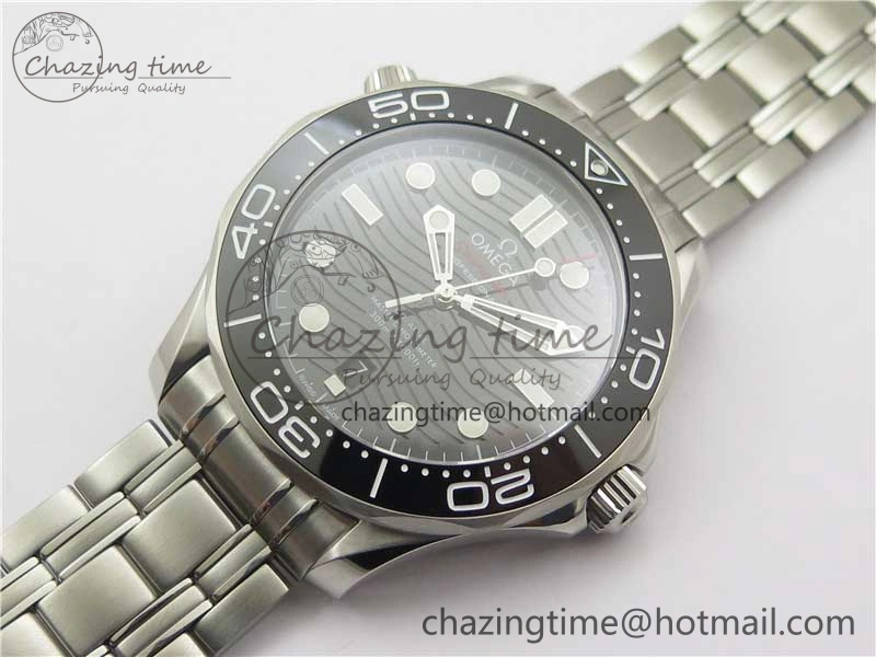 Seamaster Diver 300M ORF 1:1 Best Edition Black Ceramic Black Dial on SS Bracelet A8800