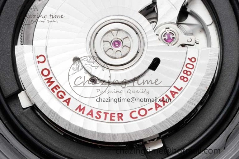 Seamaster Diver 300M ORF 1:1 Best Edition Black Ceramic  TI Black Dial on Black Rubber Strap A8806