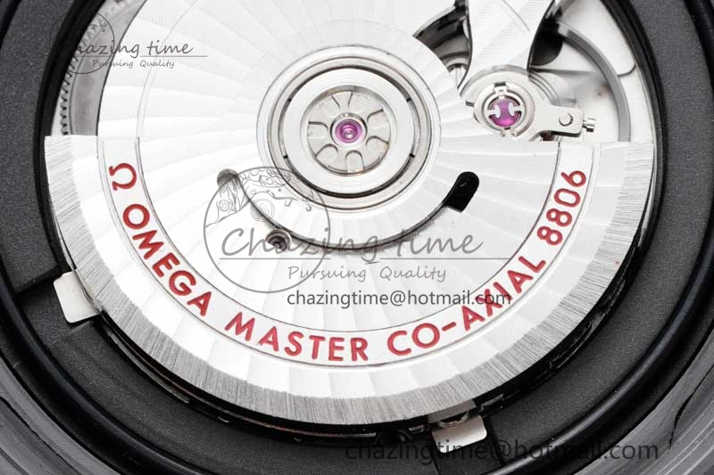 Seamaster Diver 300M ORF 1:1 Best Edition Black Ceramic  TI Black Dial on Black Rubber Strap A8806