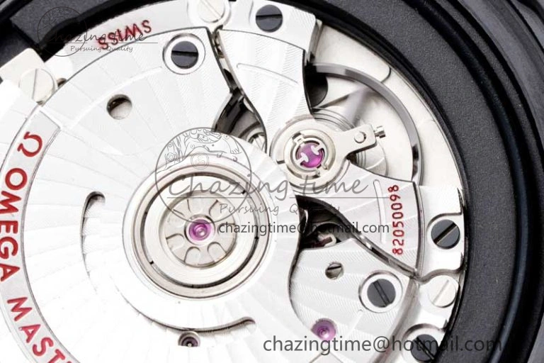 Seamaster Diver 300M ORF 1:1 Best Edition Black Ceramic  TI Black Dial on Black Rubber Strap A8806