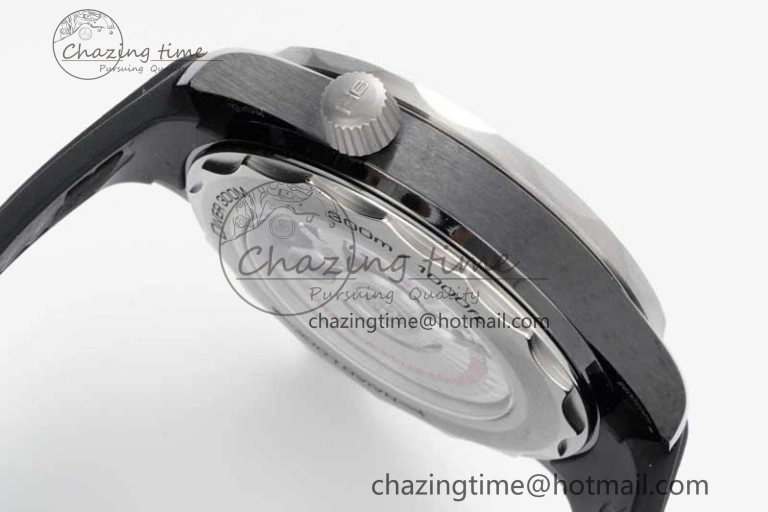 Seamaster Diver 300M ORF 1:1 Best Edition Black Ceramic  TI Black Dial on Black Rubber Strap A8806