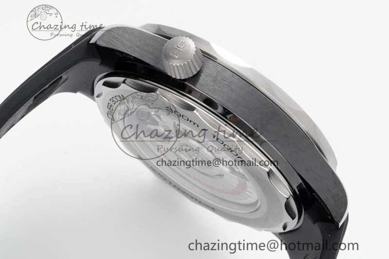 Seamaster Diver 300M ORF 1:1 Best Edition Black Ceramic  TI Black Dial on Black Rubber Strap A8806