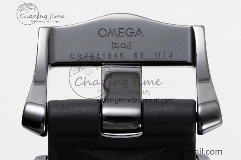 Seamaster Diver 300M ORF 1:1 Best Edition Black Ceramic  TI Black Dial on Black Rubber Strap A8806