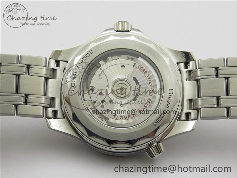 Seamaster Diver 300M ORF 1:1 Best Edition Black Ceramic White Dial on SS Bracelet A8800