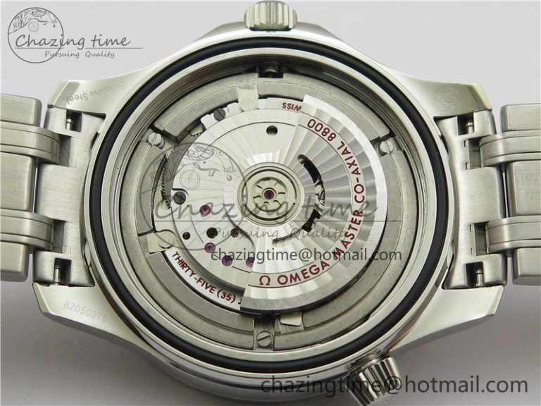 Seamaster Diver 300M ORF 1:1 Best Edition Black Ceramic White Dial on SS Bracelet A8800