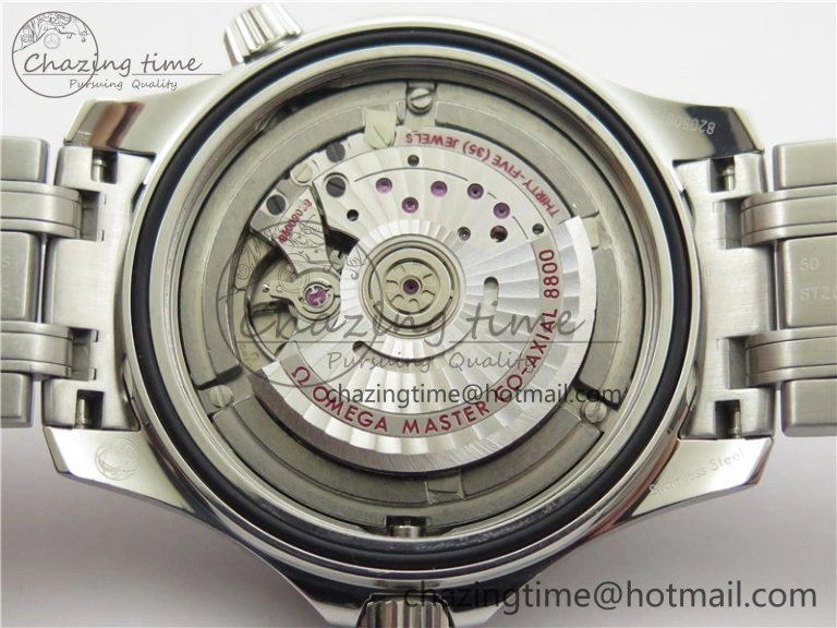 Seamaster Diver 300M ORF 1:1 Best Edition Black Ceramic White Dial on SS Bracelet A8800