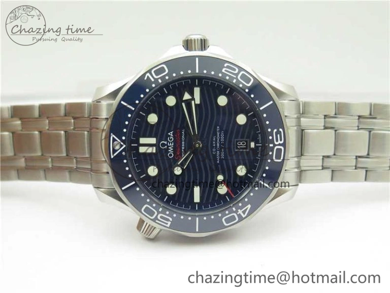 Seamaster Diver 300M ORF 1:1 Best Edition Blue Ceramic Blue Dial on SS Bracelet A8800
