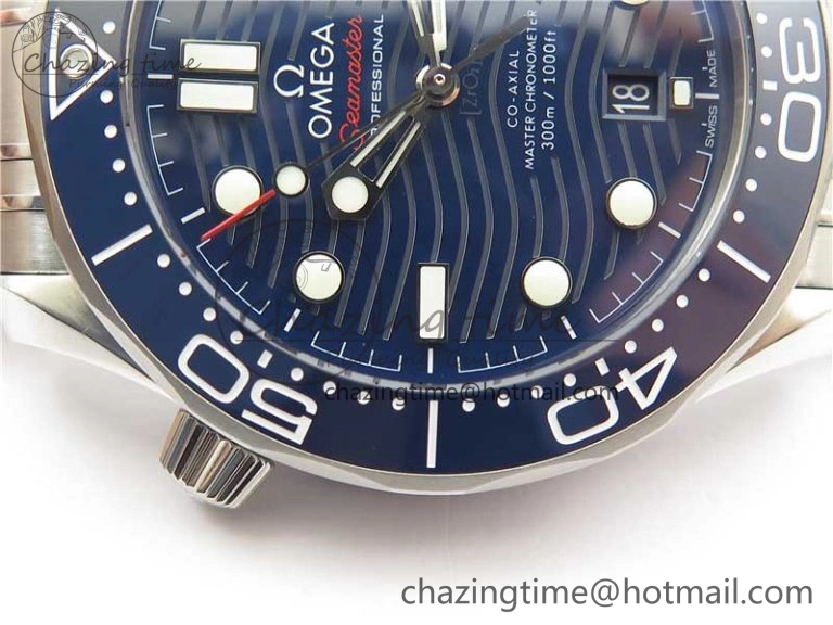 Seamaster Diver 300M ORF 1:1 Best Edition Blue Ceramic Blue Dial on SS Bracelet A8800