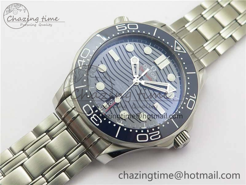 Seamaster Diver 300M ORF 1:1 Best Edition Blue Ceramic Blue Dial on SS Bracelet A8800