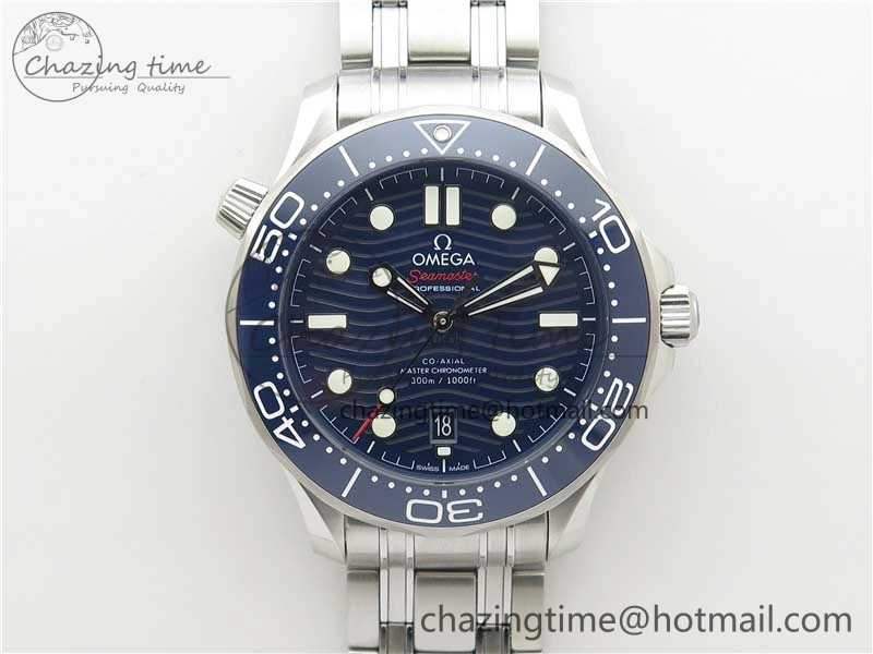 Seamaster Diver 300M ORF 1:1 Best Edition Blue Ceramic Blue Dial on SS Bracelet A8800