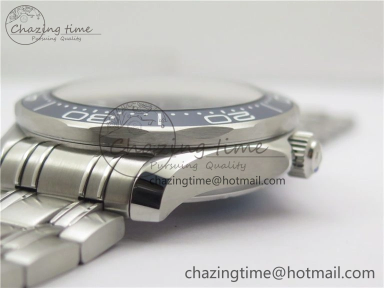Seamaster Diver 300M ORF 1:1 Best Edition Blue Ceramic Gray Dial on SS Bracelet A8800