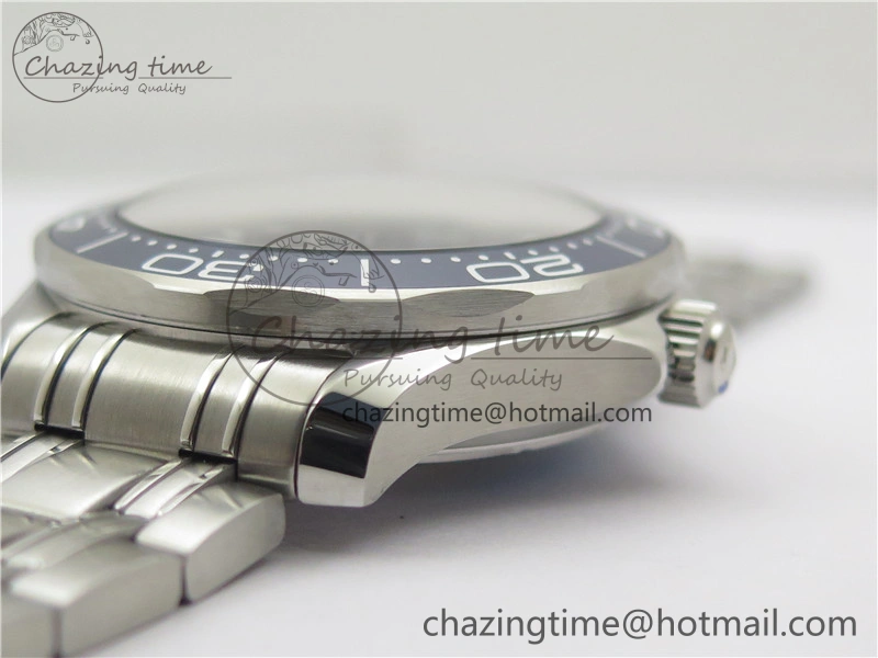 Seamaster Diver 300M ORF 1:1 Best Edition Blue Ceramic Gray Dial on SS Bracelet A8800