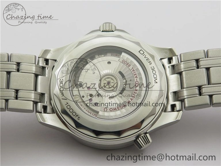 Seamaster Diver 300M ORF 1:1 Best Edition Blue Ceramic Gray Dial on SS Bracelet A8800