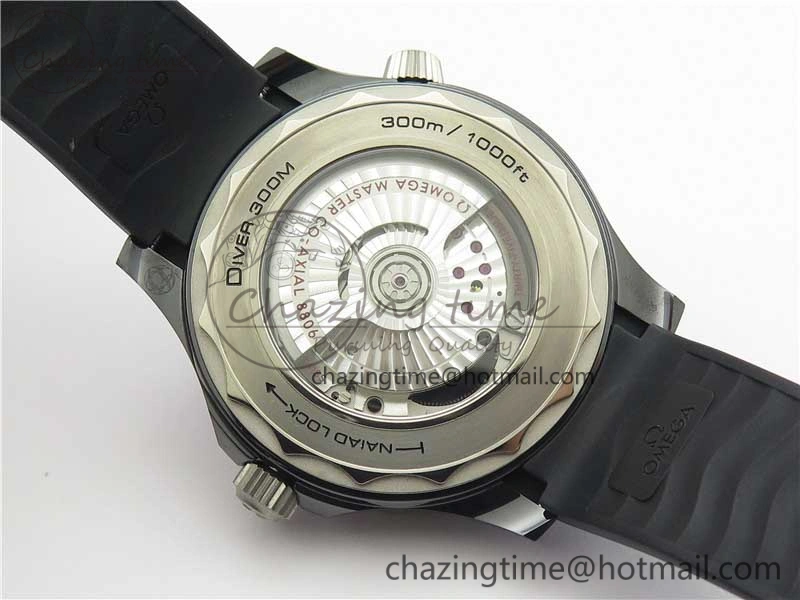 Seamaster Diver 300M Real Ceramic Case VSF 1:1 Best Edition on Black Rubber Strap A8806 (Free Nato)