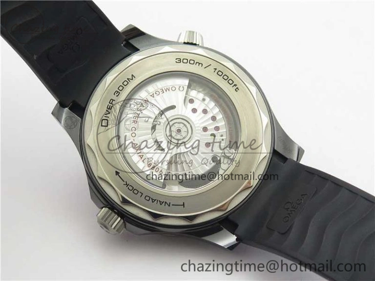 Seamaster Diver 300M Real Ceramic Case VSF 1:1 Best Edition on Black Rubber Strap A8806 (Free Nato)
