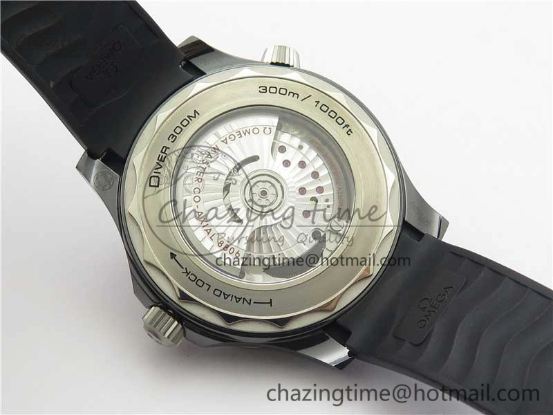 Seamaster Diver 300M Real Ceramic Case VSF 1:1 Best Edition on Black Rubber Strap A8806 (Free Nato)