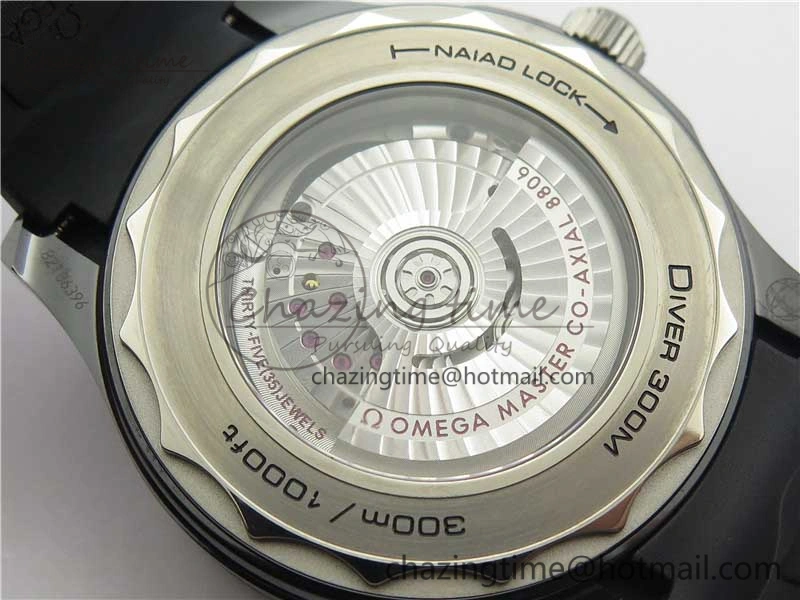 Seamaster Diver 300M Real Ceramic Case VSF 1:1 Best Edition on Black Rubber Strap A8806 (Free Nato)