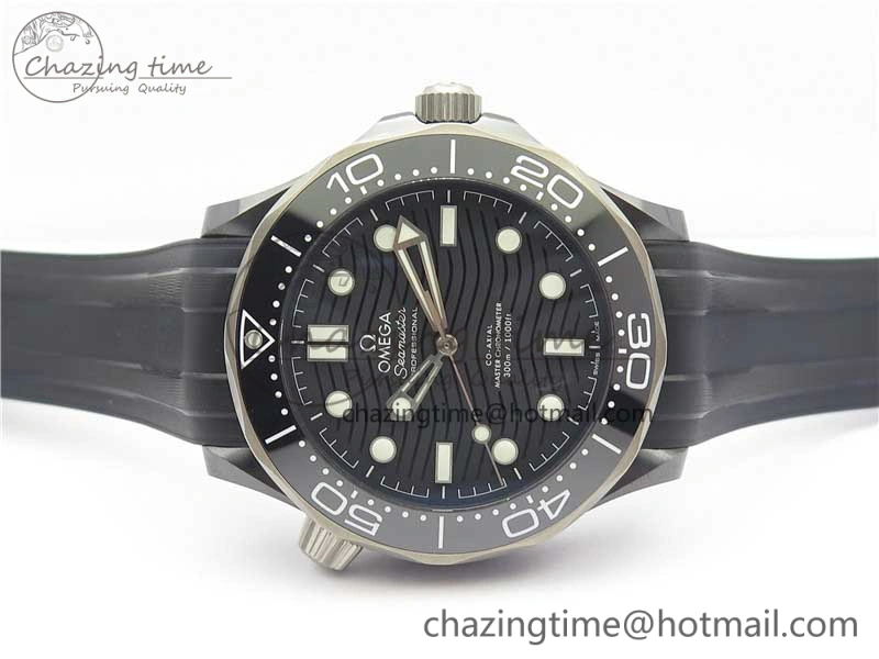 Seamaster Diver 300M Real Ceramic Case VSF 1:1 Best Edition on Black Rubber Strap A8806 (Free Nato)