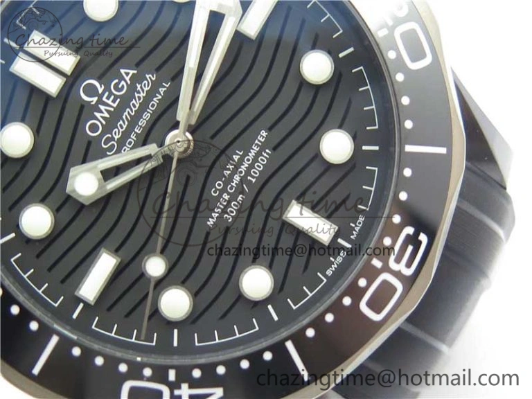 Seamaster Diver 300M Real Ceramic Case VSF 1:1 Best Edition on Black Rubber Strap A8806 (Free Nato)