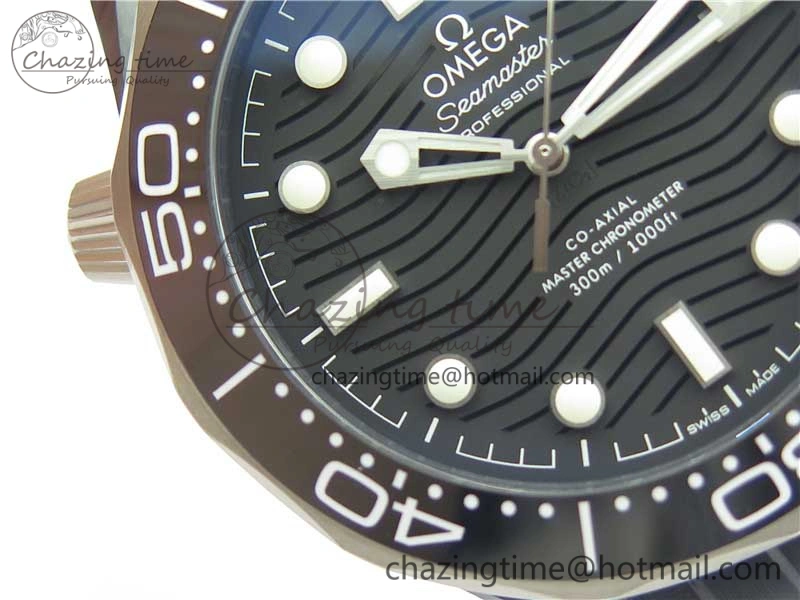 Seamaster Diver 300M Real Ceramic Case VSF 1:1 Best Edition on Black Rubber Strap A8806 (Free Nato)