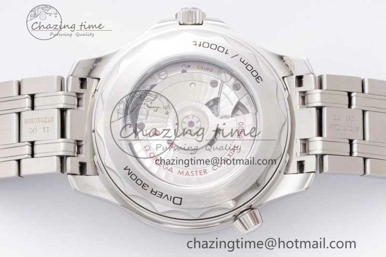 Seamaster Diver 300M SS Blue Ceramic Bezel JVSF 1:1 Best Edition Blue Dial on SS Bracelet A2824