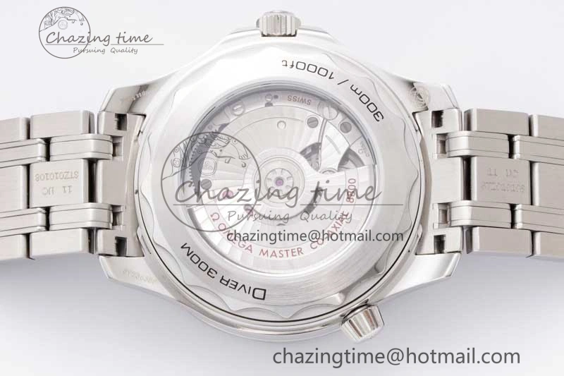 Seamaster Diver 300M SS Blue Ceramic Bezel JVSF 1:1 Best Edition Blue Dial on SS Bracelet A2824