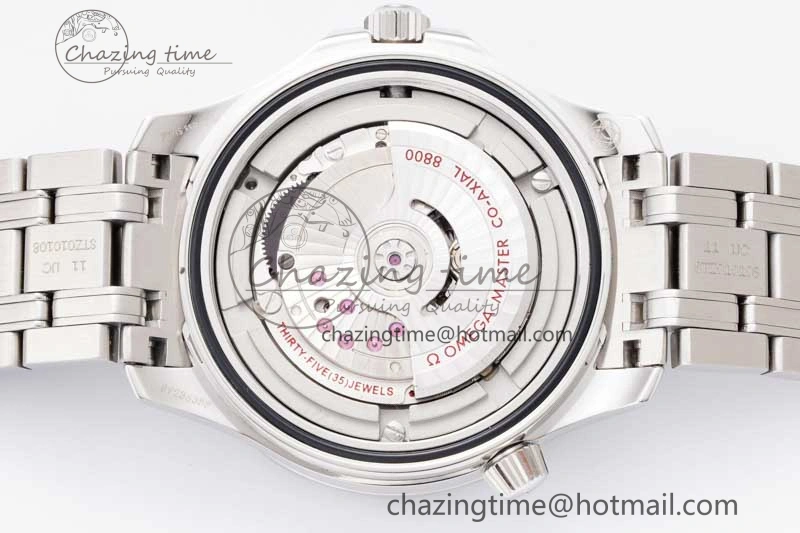 Seamaster Diver 300M SS Blue Ceramic Bezel JVSF 1:1 Best Edition Blue Dial on SS Bracelet A2824