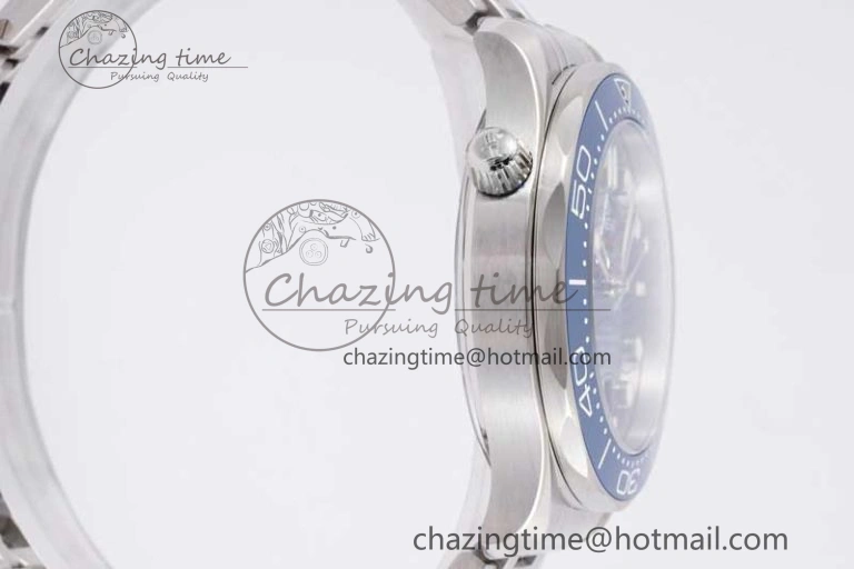 Seamaster Diver 300M SS Blue Ceramic Bezel JVSF 1:1 Best Edition Blue Dial on SS Bracelet A2824