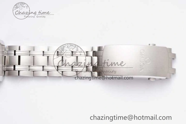 Seamaster Diver 300M SS Blue Ceramic Bezel JVSF 1:1 Best Edition Gray Dial on SS Bracelet A2824