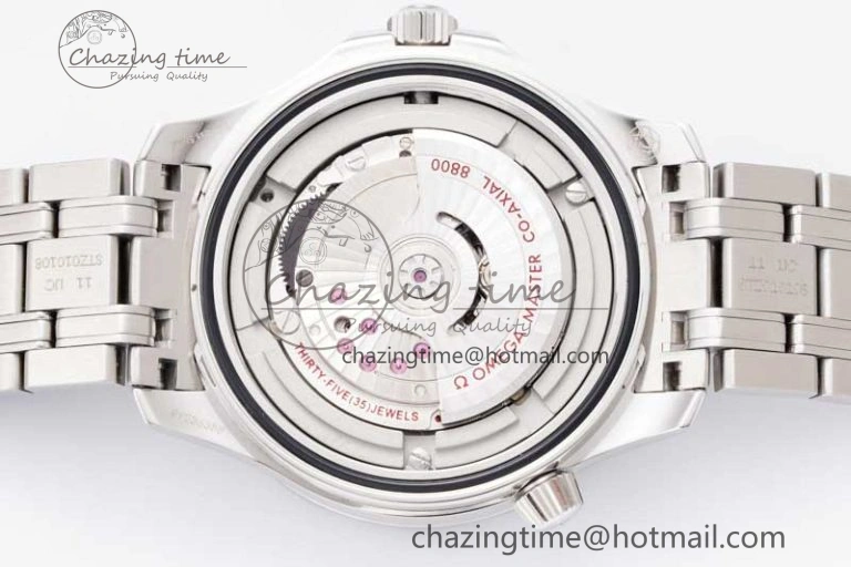 Seamaster Diver 300M SS Blue Ceramic Bezel JVSF 1:1 Best Edition Gray Dial on SS Bracelet A2824