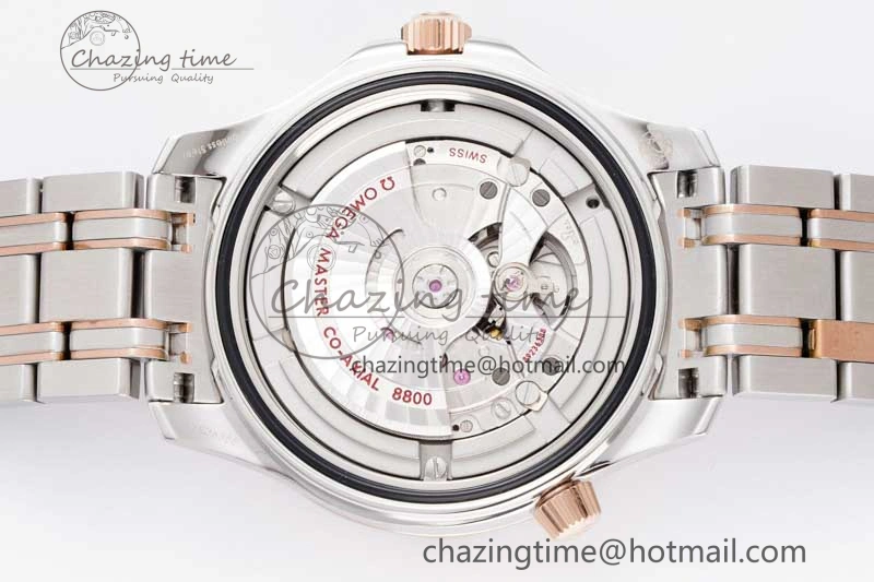 Seamaster Diver 300M SS RG Blue Ceramic Bezel JVSF 1:1 Best Edition Blue Dial on SS RG Bracelet A2824