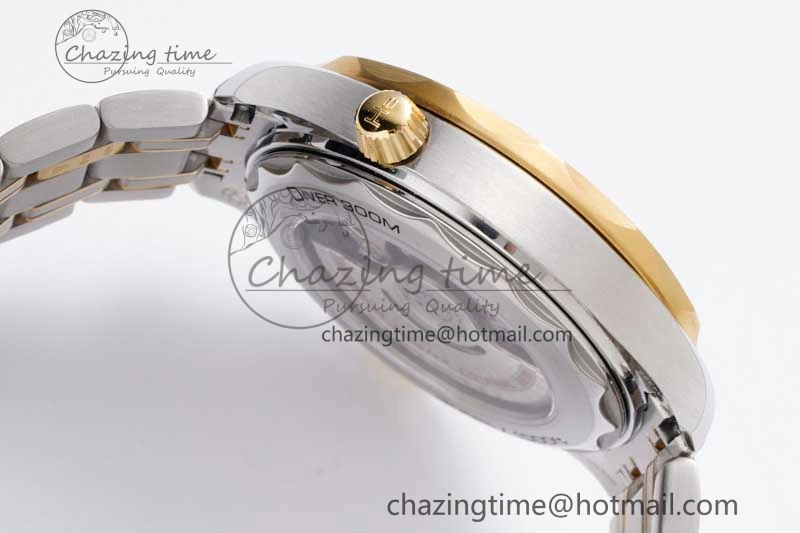 Seamaster Diver 300M SS YG Black Ceramic Bezel JVSF 1:1 Best Edition Black Dial on SS YG Bracelet A2824