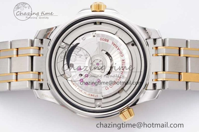 Seamaster Diver 300M SS YG Blue Ceramic Bezel JVSF 1:1 Best Edition Blue Dial on SS YG Bracelet A2824