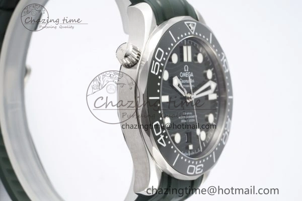 Seamaster Diver 300M VSF 1:1 Best Edition Green Ceramic Green Dial on Green Rubber Strap A8800 V2