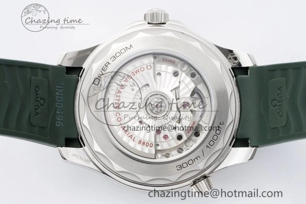 Seamaster Diver 300M VSF 1:1 Best Edition Green Ceramic Green Dial on Green Rubber Strap A8800 V2