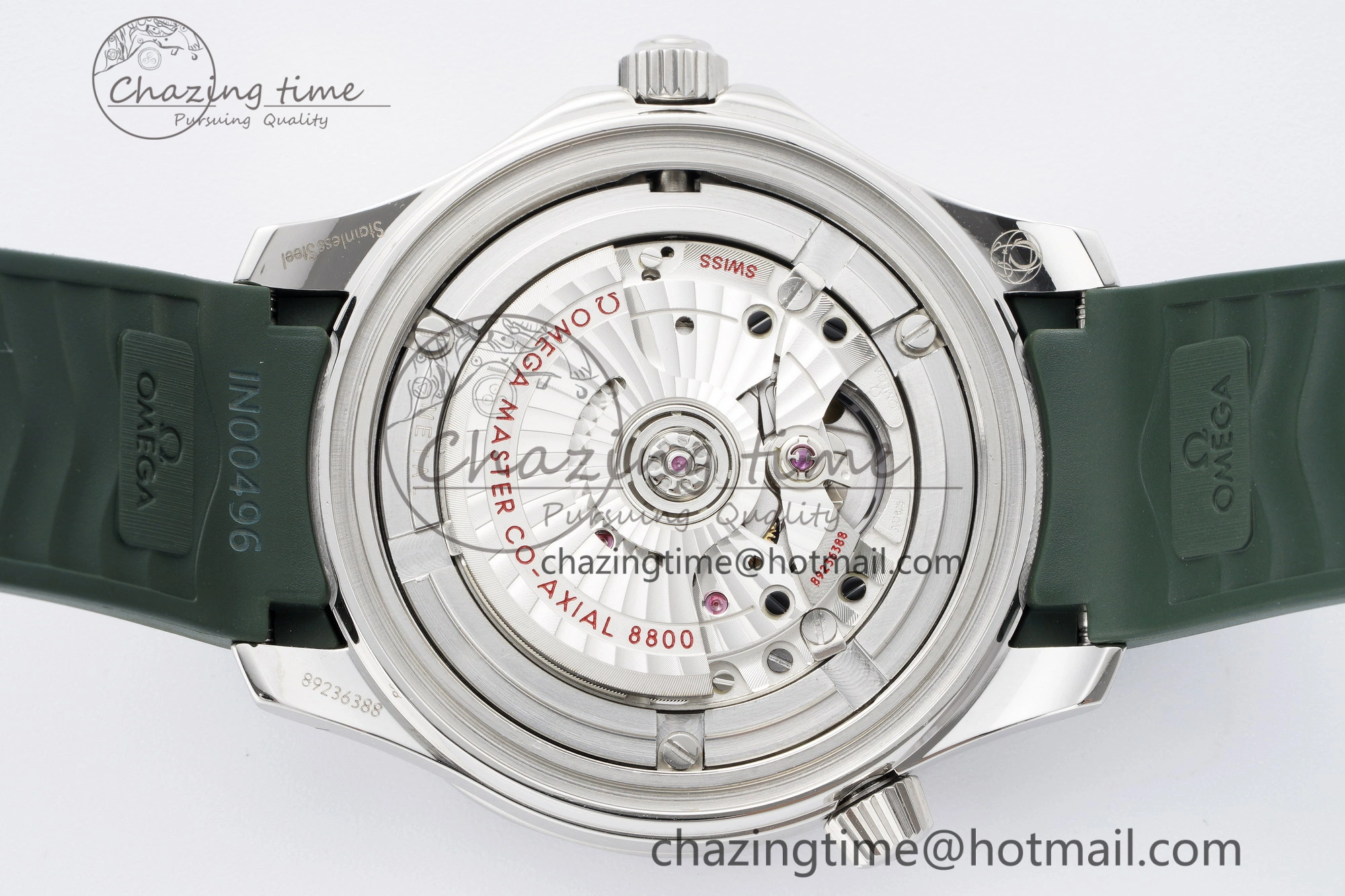 Seamaster Diver 300M VSF 1:1 Best Edition Green Ceramic Green Dial on Green Rubber Strap A8800 V2