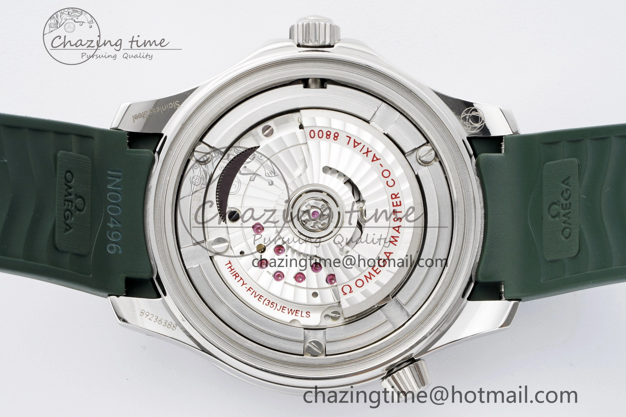 Seamaster Diver 300M VSF 1:1 Best Edition Green Ceramic Green Dial on Green Rubber Strap A8800 V2