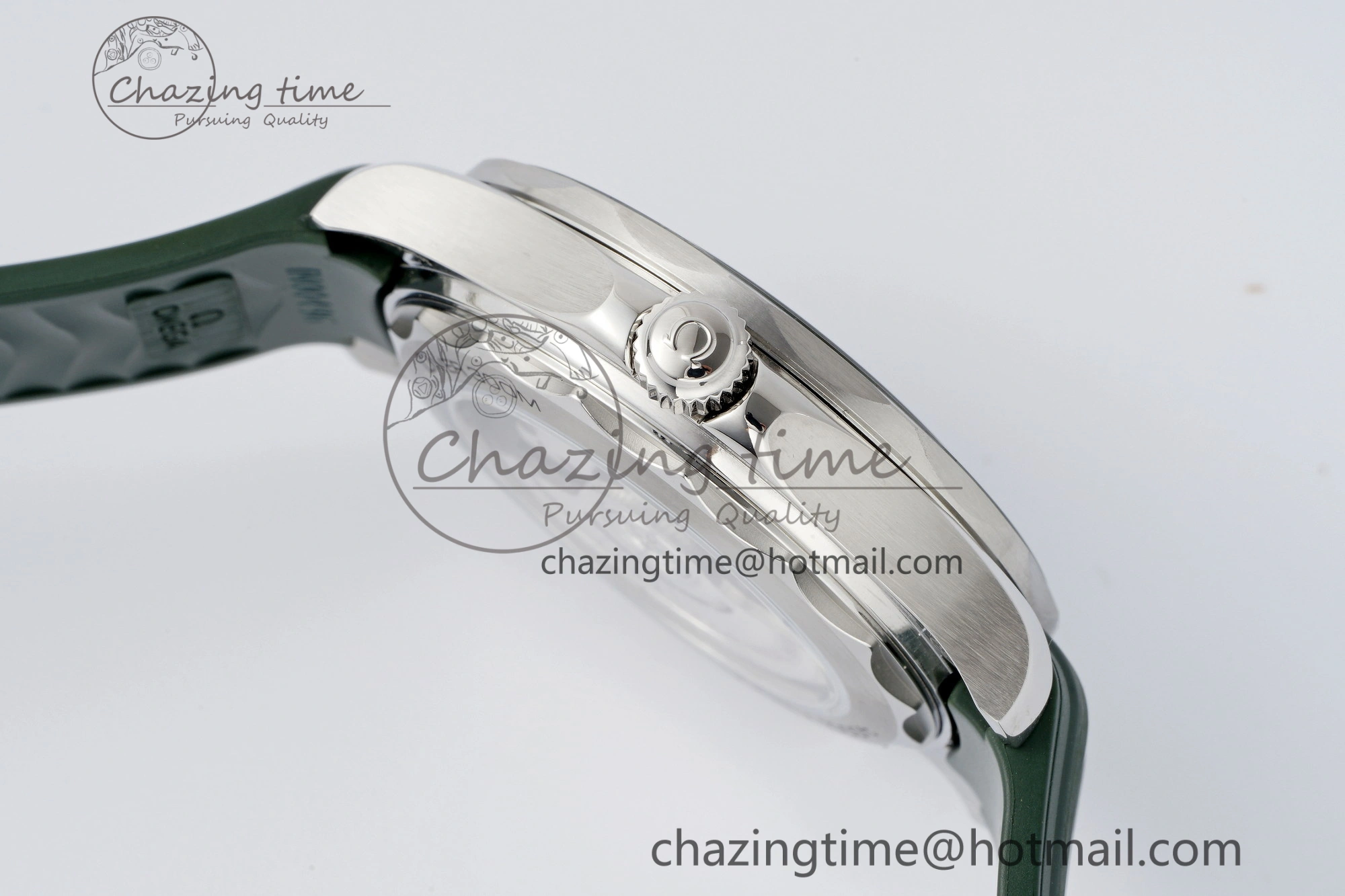 Seamaster Diver 300M VSF 1:1 Best Edition Green Ceramic Green Dial on Green Rubber Strap A8800 V2