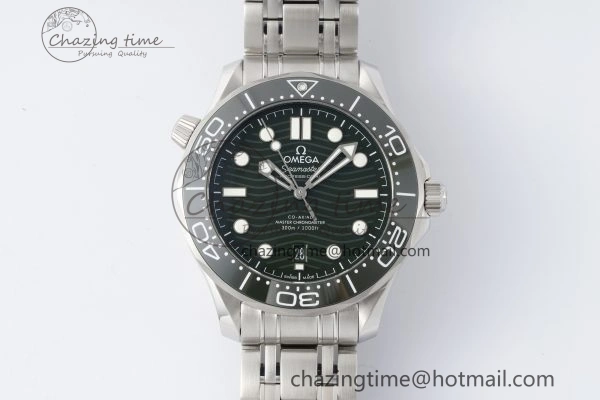 Seamaster Diver 300M VSF 1:1 Best Edition Green Ceramic Green Dial on SS Bracelet A8800 V2