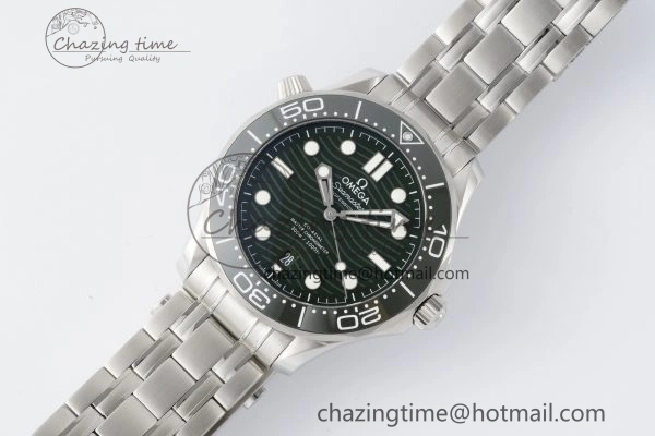 Seamaster Diver 300M VSF 1:1 Best Edition Green Ceramic Green Dial on SS Bracelet A8800 V2