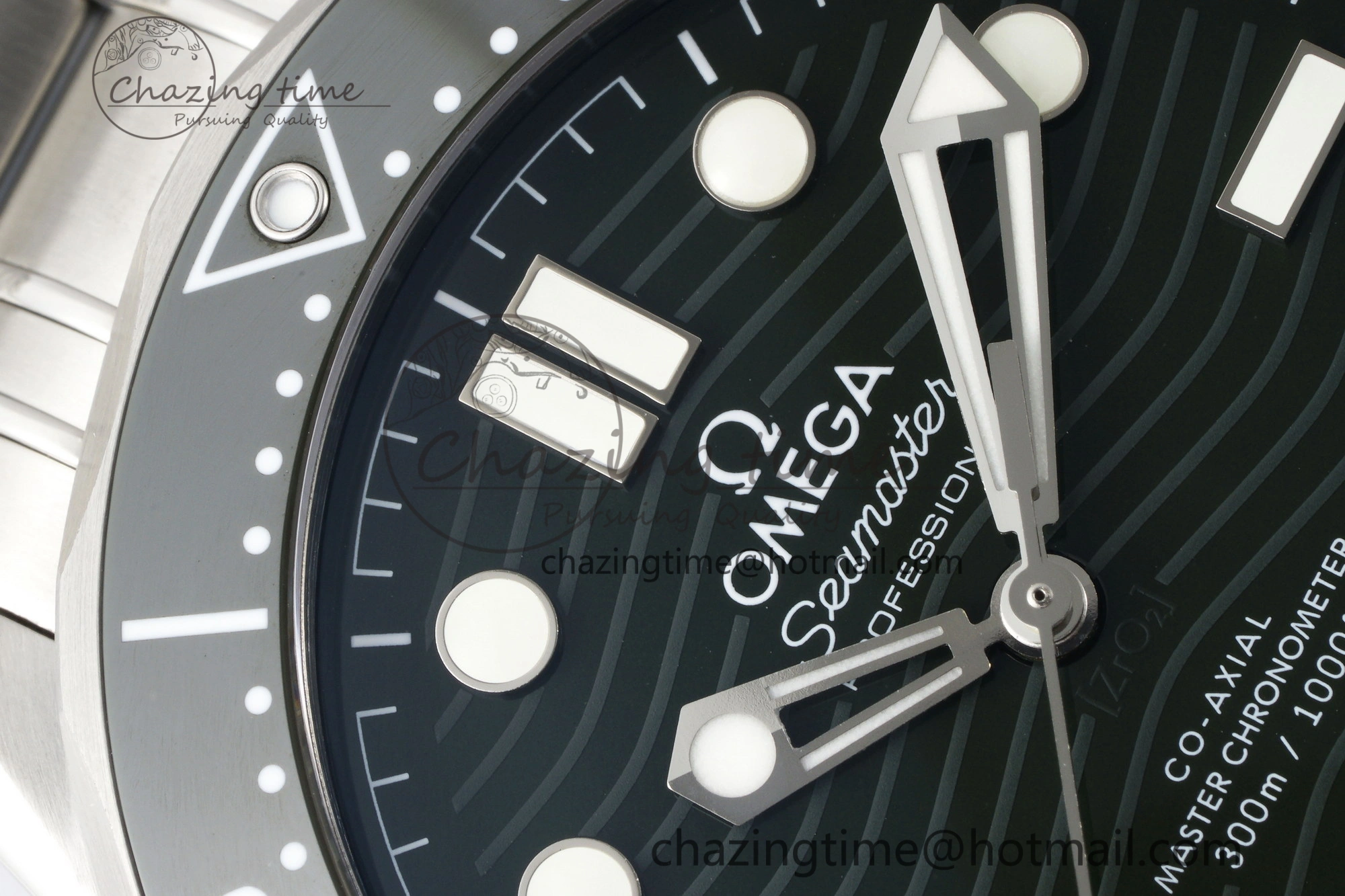 Seamaster Diver 300M VSF 1:1 Best Edition Green Ceramic Green Dial on SS Bracelet A8800 V2