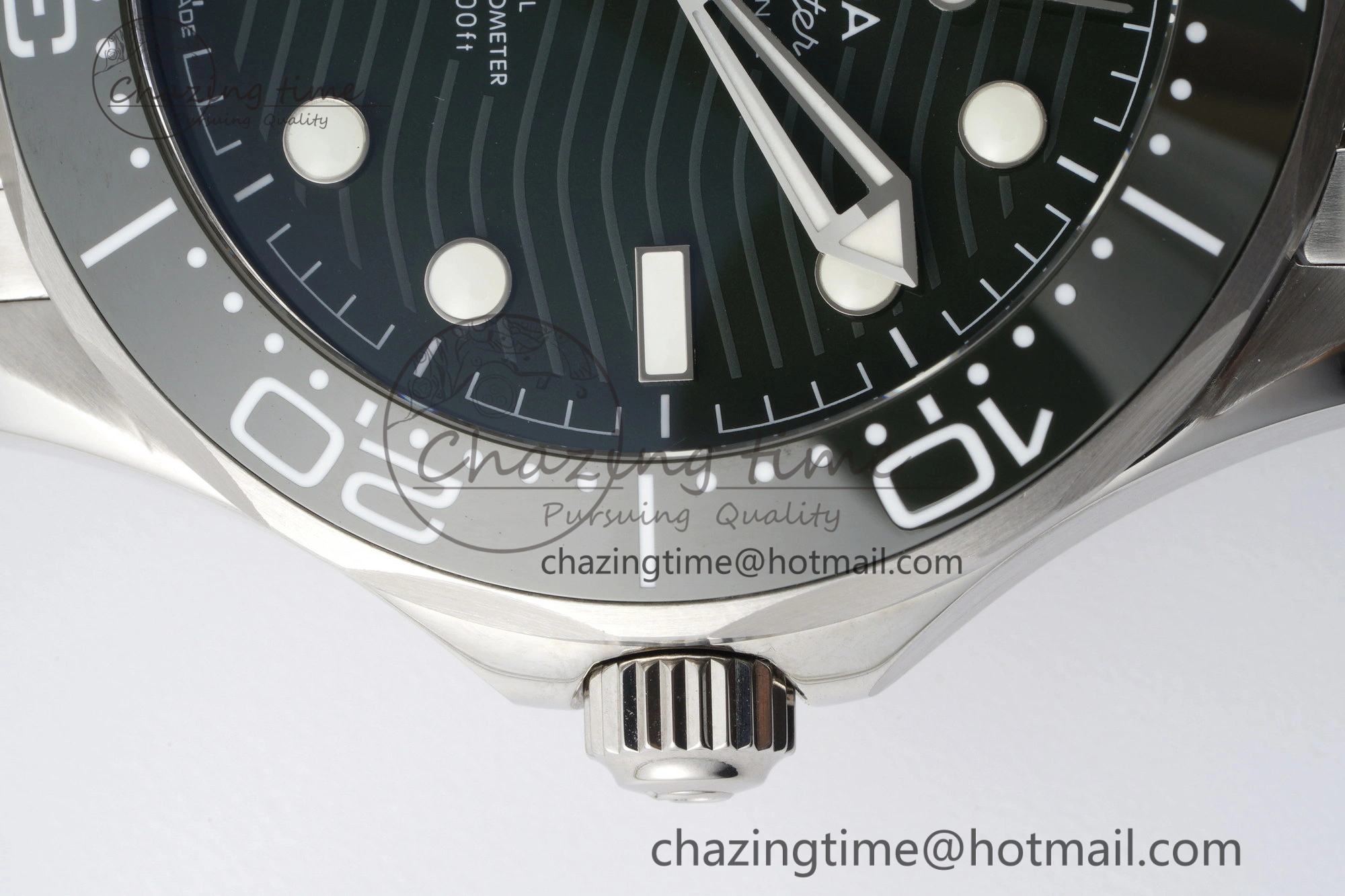 Seamaster Diver 300M VSF 1:1 Best Edition Green Ceramic Green Dial on SS Bracelet A8800 V2