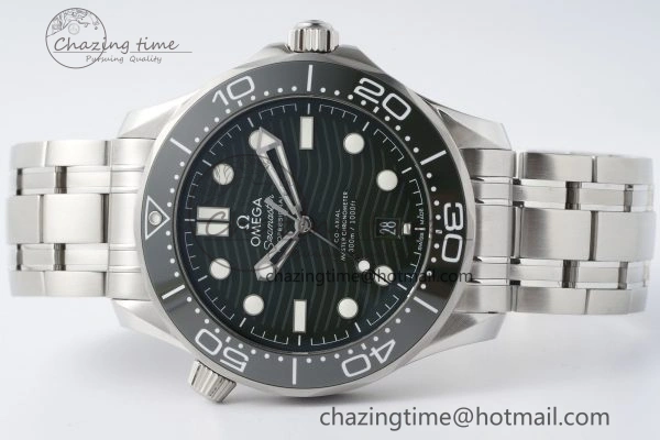 Seamaster Diver 300M VSF 1:1 Best Edition Green Ceramic Green Dial on SS Bracelet A8800 V2