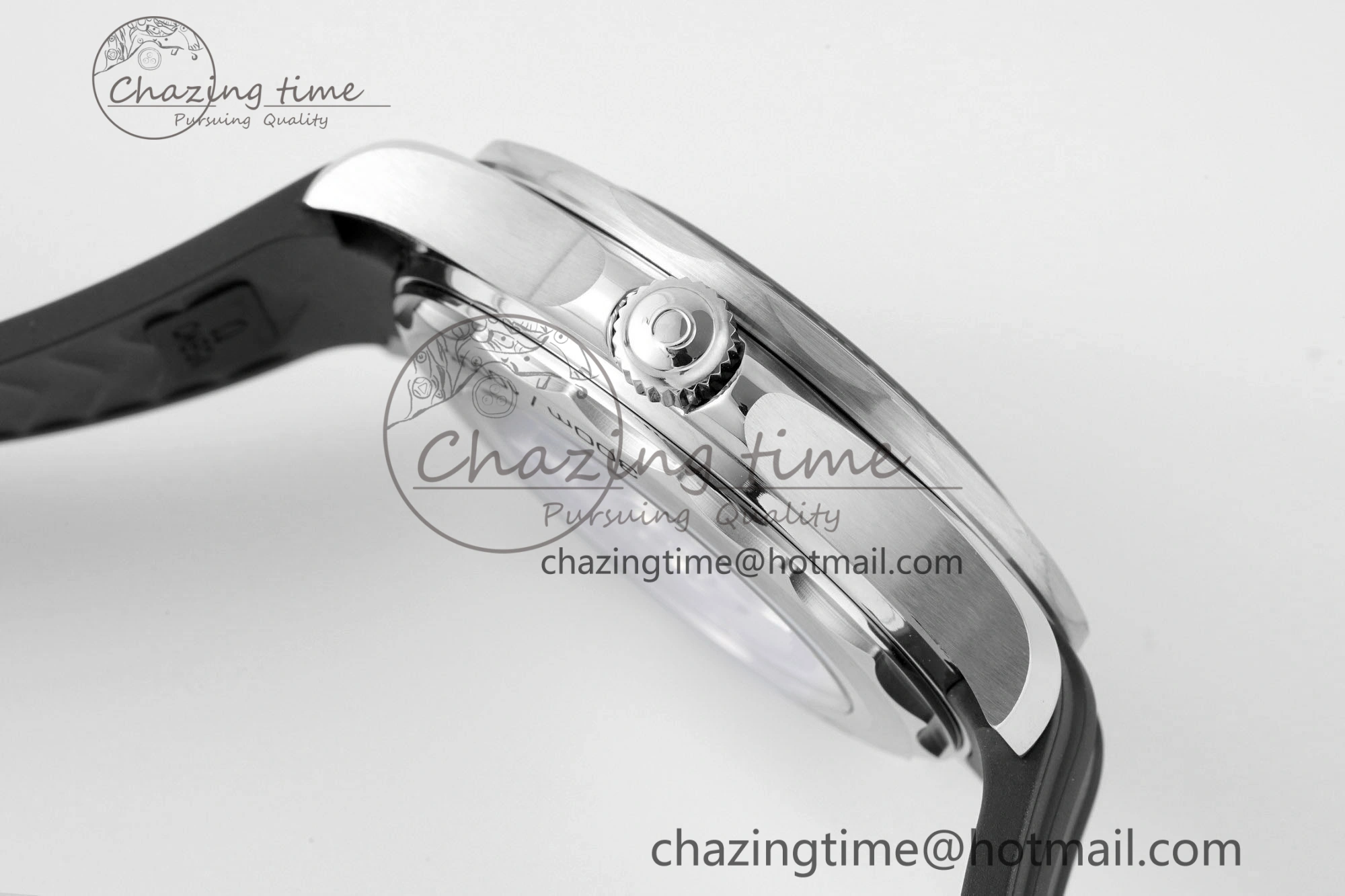 Seamaster Diver 300M ZF 1:1 Best Edition Black Ceramic Black Dial on Black Rubber Strap A8800