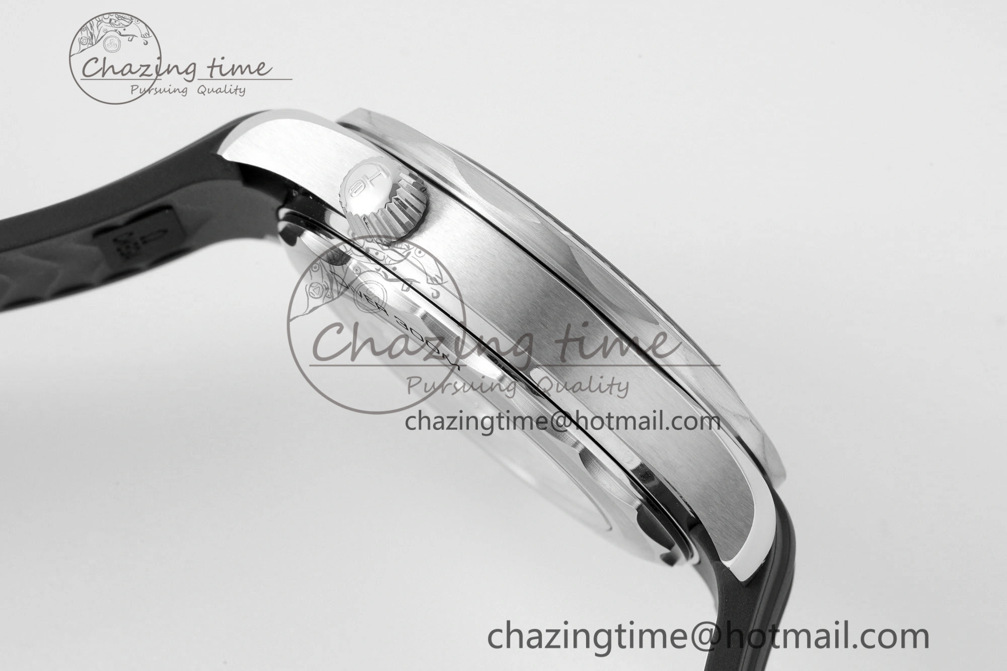 Seamaster Diver 300M ZF 1:1 Best Edition Black Ceramic Black Dial on Black Rubber Strap A8800